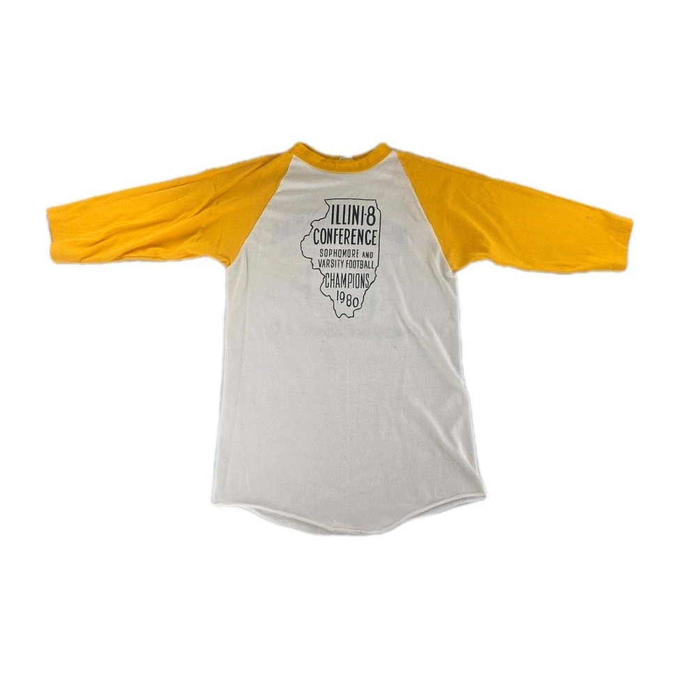 Vtg 80s Russell Athletic Illini-8 Shirt Mens M Football Champion Marian Catholic